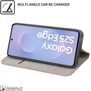 Telone dirbtinės odos dėklas - žalias (Samsung Galaxy S25 Edge) Telone dirbtinės odos dėklas - žalias (Samsung Galaxy S25 Edge)